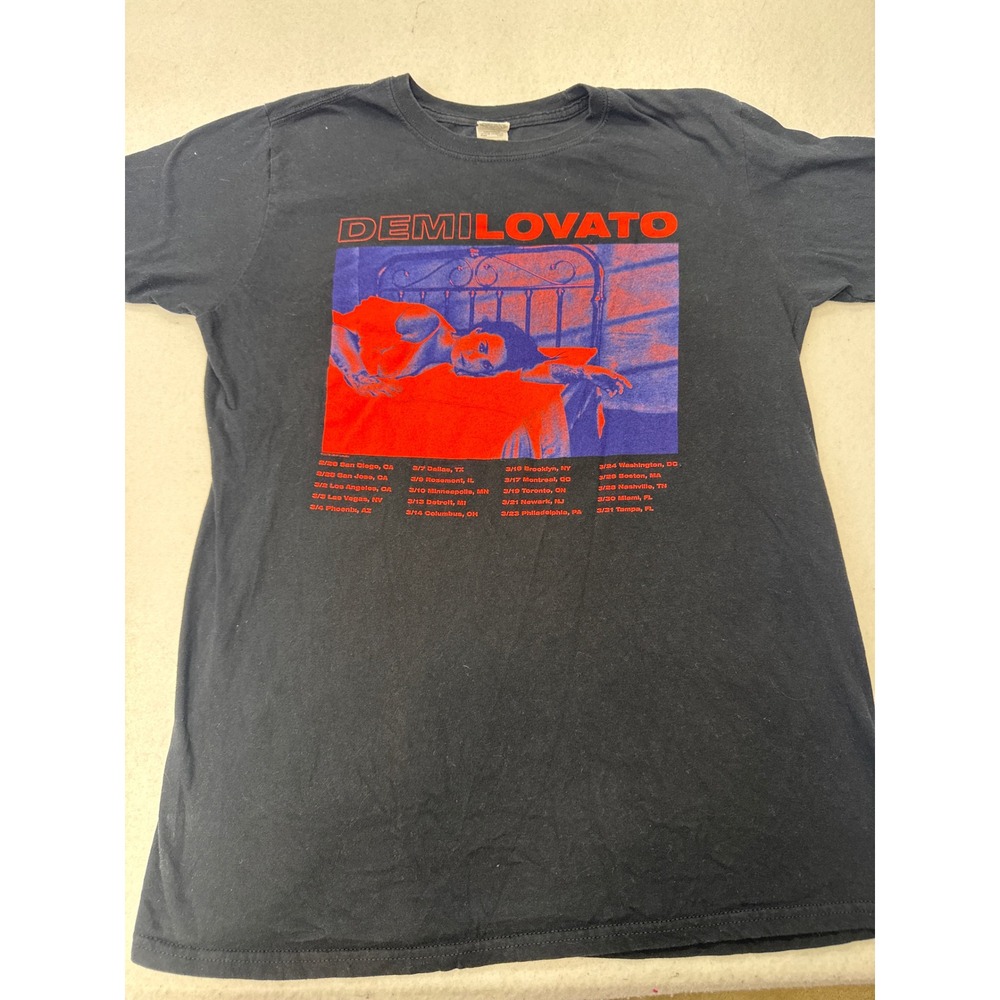 Demi Lovato 2018 Tell Me You Love Me World Tour Graphic Tee Black Large